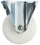 RS PRO, Vaste zwenkwiel, wiel ø 100 mm, 125 kg, gewicht H. 128 mm, wiel B. 35 mm, 102 x 84 mm, plaat, polypropyleen materiaal