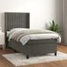 Maison Exclusive - Sommier à lattes de lit et matelas Velours gris foncé 90x190 cm