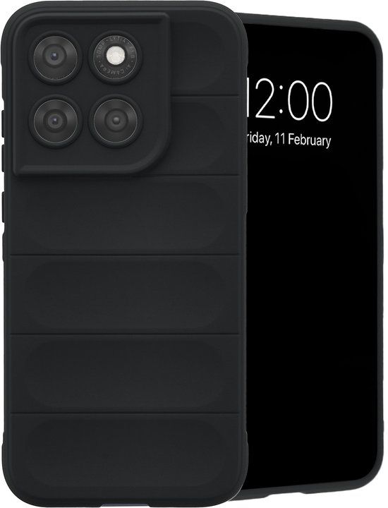 imoshion EasyGrip Backcover - Zwart - Geschikt voor Motorola Moto G77