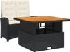 vidaXL 2-delige Tuinset met Kussens Poly Rattan Zwart