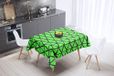 Bonamaison Tafelkleed, Anti-Mold, Sneldrogend, Waterdicht, 100% Polyester Tafellaken, Neon groene rook, 140 x 140 Cm