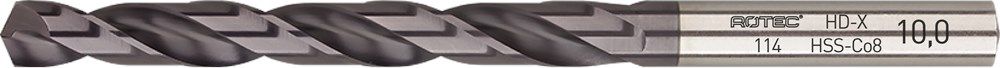 Rotec HSS-E spiraalboor, DIN338, type HD-X, TiAlN, ø7,2 - 114.0720C