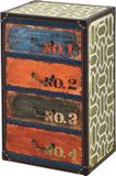 Commode H.T. Trade Service GmbH & Co. KG Commode Goslar met 4 lades industrieel 66x40x30 meerkleurig