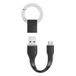 Hama Micro-USB Charging Cable with Keychain and Carabiner Hook - Blue