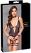 Cottelli Bondage - body ouvert et menottes de bras (violet foncé) - XL
