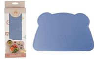DORON & CHARLIE - Placemat - Baby Maaltijd - 056621 - Blauw - Siliconen - Beer Ontwerp - Antislip - Waterdicht - Wasbaar - Eerste Leeftijd - Kinderopvang - Makkelijk Schoon te Maken