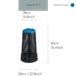 WEBMARKETPOINT Stefanplast Afvalbak Tresle 58x90 - 100 L Zwart+ Deksel Blauw