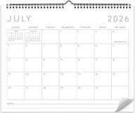 Minimalistische wandkalender 2025-2026 - Schoon, gemakkelijk af te lezen ontwerp - juli 2025 tot december 2026