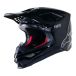 Alpinestars Casque Supertech M10 Solid ECE 22.06 Black Glossy Carbon, Taille: XXL