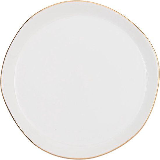 Urban Nature Culture Gebaksbord - White - Ø17 cm - Aardewerk