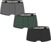 Urban Classics - 3-Pack Boxershorts set - 4XL - Grijs/Groen