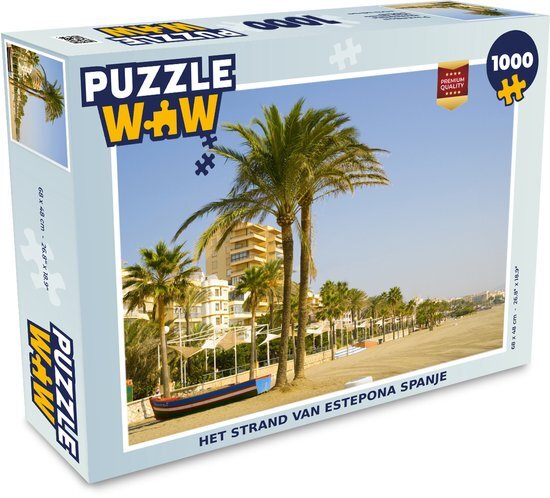 MuchoWow Puzzel Het strand van Estepona Spanje - Legpuzzel - Puzzel 1000 stukjes volwassenen