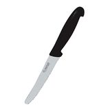 Marietti 1115P Tavola praktisch tafelmes, getand lemmet, zwart, 11,5 cm lemmetlengte, 6 stuks