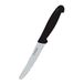 Marietti 1115P Tavola praktisch tafelmes, getand lemmet, zwart, 11,5 cm lemmetlengte, 6 stuks