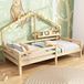 Kein Marken-/Fanartikel Kaminform Bed met geïntegreerd huisje voor kinderen, afmetingen 90x200 cm, met opbergplank, beige