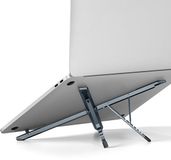 Forcell Opvouwbare laptopstandaard Fold Stand X Pro Kruisstructuur, Grijs