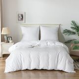 Good Nite Beddengoedset - Geborsteld 3-delig - Superzacht Dekbedovertrek 240 x 220 cm en Kussensloop 2x 80 x 80 cm - Wit