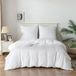 Good Nite Beddengoedset - Geborsteld 3-delig - Superzacht Dekbedovertrek 240 x 220 cm en Kussensloop 2x 80 x 80 cm - Wit