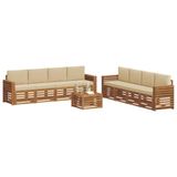 vidaXL - Buiten - bank - set - 9 - st - Natuurlijk - en - Beige