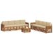 vidaXL - Ensemble de canapé d'extérieur - 9 pièces - Naturel et Beige