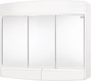 Differnz Topas Armoire à glace - Armoire de salle de bain avec 3 portes - Blanc - 60x53cm - Avec éclairage