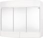 Differnz Topas Spiegelkast - Badkamerkast met 3 Deuren - Wit - 60x53cm - Met Verlichting