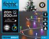 Feeric lights & Christmas Feeric lights Kerstverlichting - gekleurd - 20 meter - 200 led lampjes - transparant snoer