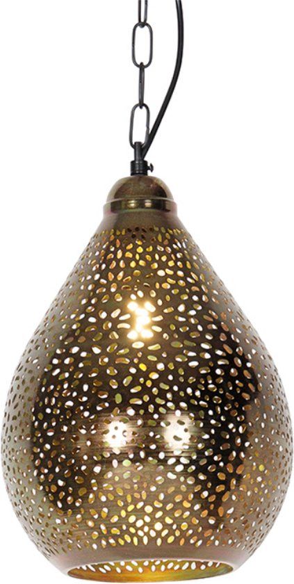 QAZQA Maruf 5 - Oosterse Hanglamp - Koper - Ø 24 cm - E14