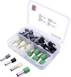 TRU COMPONENTS T1903C025 Assortiment adereindhulzen 4 mm², 6 mm², 10 mm², 16 mm² Deels geïsoleerd Grijs, Zwart, Geel, Groen 45 stuk(s)