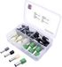 TRU COMPONENTS T1903C025 Assortiment adereindhulzen 4 mm², 6 mm², 10 mm², 16 mm² Deels geïsoleerd Grijs, Zwart, Geel, Groen 45 stuk(s)
