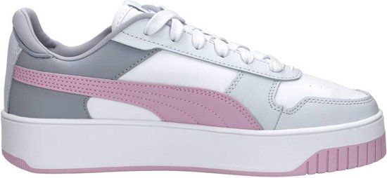 PUMA Carina Street Dames Sneakers - Wit/Grijs/Lila - Maat 38