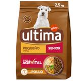 Ultima Voeding voor kleine honden senior met kip, 2,5 kg