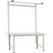 Manuflex AS1621.7035 Opbouwdeel met arm in lichtgrijs RAL 7035, voor pack pool standaard met breedte van 2000 mm