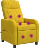 vidaXL Relaxstoel Geel fluweel