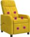 vidaXL Relaxstoel Geel fluweel