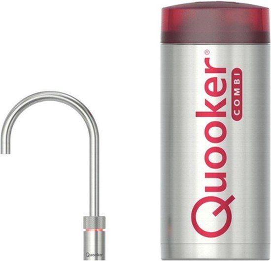 Quooker Nordic Round kokendwaterkraan RVS Combi+ reservoir