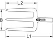 KS Tools BRONZEplus fork for cotton 370 mm (1 piece)