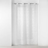douceur d'intérieur Gordijn met ogen, 140 x 240 cm, gezandstraald, hoepels, wit
