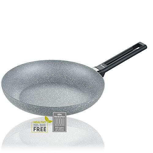 Berndes Pan 24 cm aluminium inductie Special Edition grote braadpan voor alle soorten fornuizen, anti-aanbaklaag voor vetarm koken, grijs, 24 cm