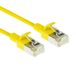 ACT Gele 1,5 meter LSZH S/FTP CAT6A slimline patchkabel snagless met RJ45 connectoren