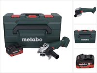 Metabo W 18 L 9-125 accu haakse slijper 18 V 125 mm + 1x accu 10,0 Ah + metaBOX - zonder oplader
