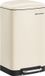 SONGMICS Poubelle à pédale - 30 Litres - Softclose - Rétro - Crème blanc