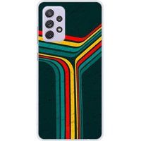 Samsung Galaxy A72 4G Retro lines bedrukt siliconen hoesje