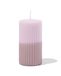 HEMA Bougie Cylindrique ⌀7x13cm Nervurée Rose Clair Naturel (rose pâle)