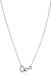 ZINZI zilveren ketting met Infinity teken verbonden met een open hart, bezet met witte zirconia's 42-45cm ZIC2596