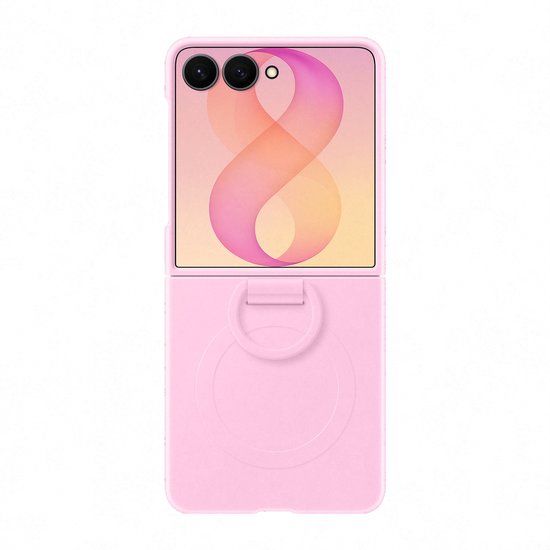 Samsung Galaxy Z Flip8 Hoesje - Silicone Ring Magnet - Roze