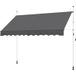 Yaheetech : store pare-soleil avec armature télescopique et manivelle - 300 x 120 cm - hauteur réglable de 210 à 300 cm - résistant aux UV - gris