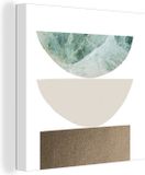OneMillionCanvasses Canvas schilderij - Marmer - Vormen - Design - 50x50 cm