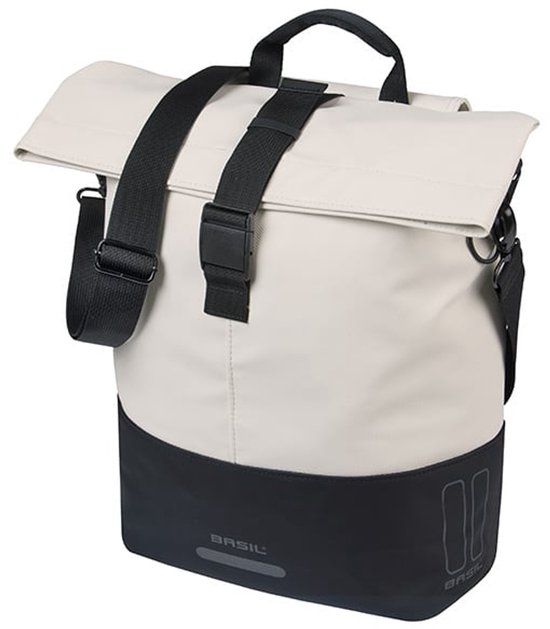 BASIL Basil Cove Single Pannier - 16L - White/Black