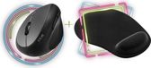 Inca 2-in-1 set: Draadloze muis (1600 DPI, grijs) en muispad (3 mm)